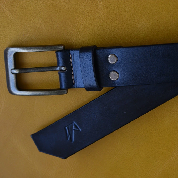 Handmade Leather Black Belt 
