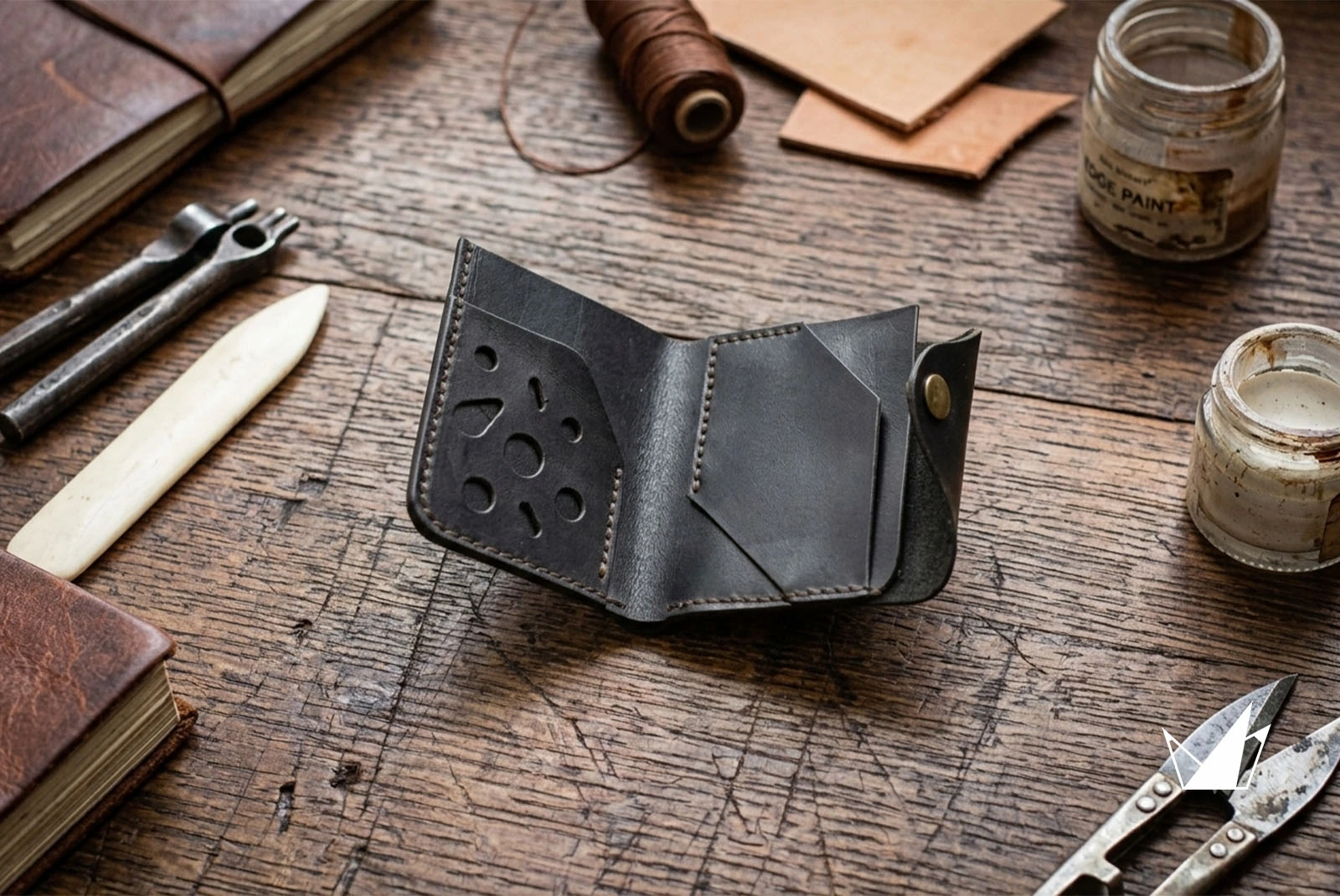 Handmade Wallet, Unique Design Black