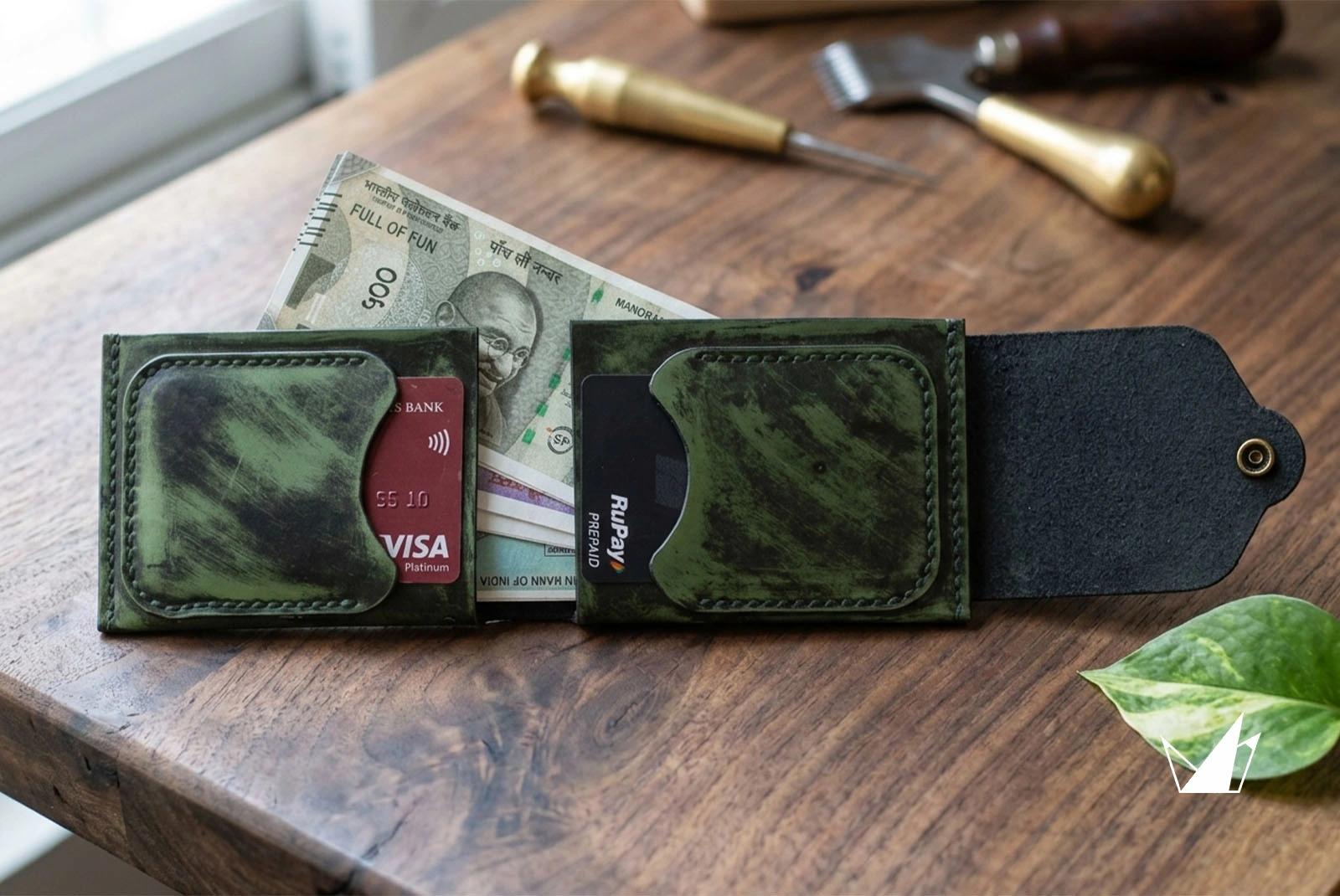The Heritage Green Leather Wallet
